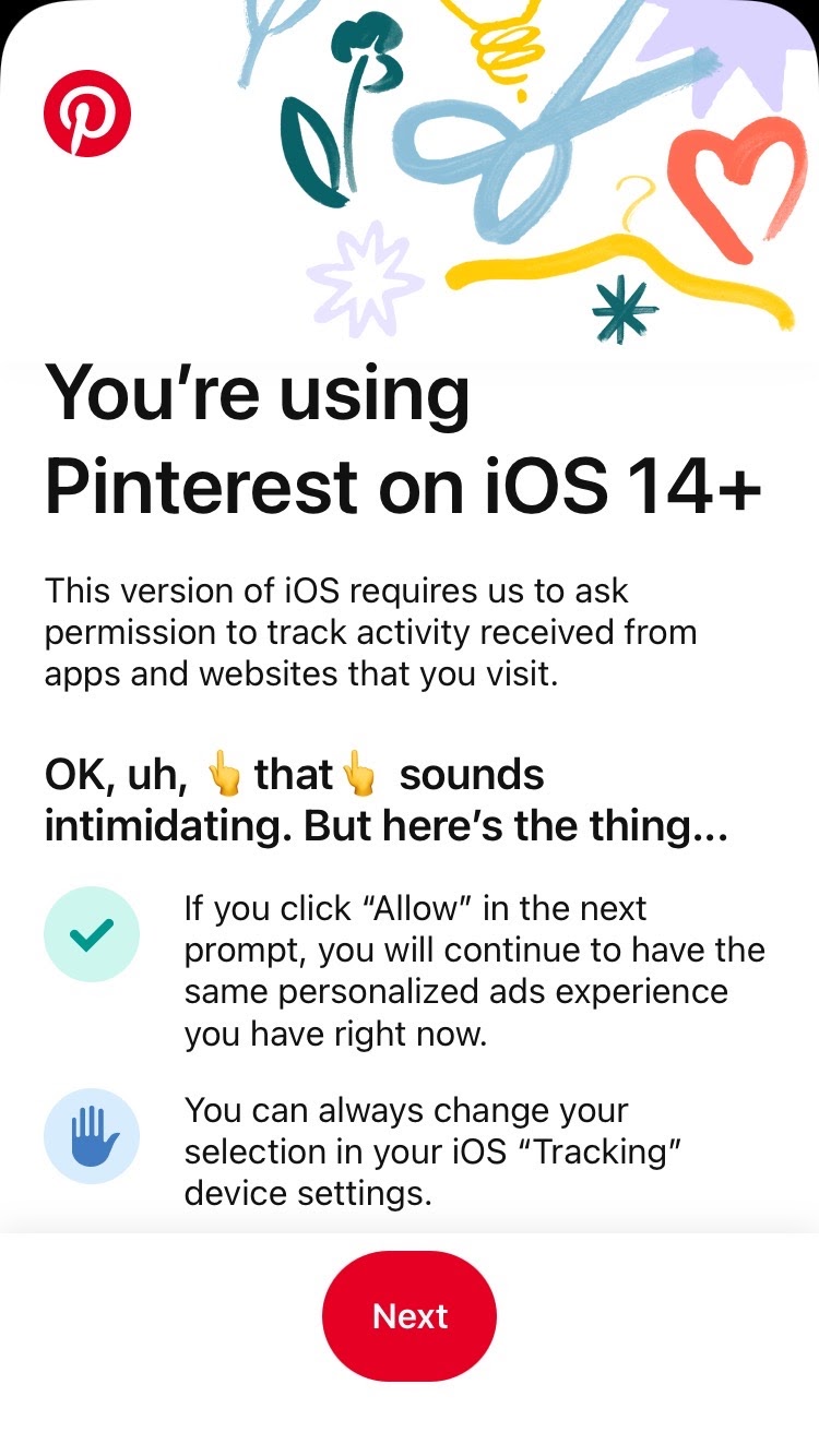 pinterest ux modal example