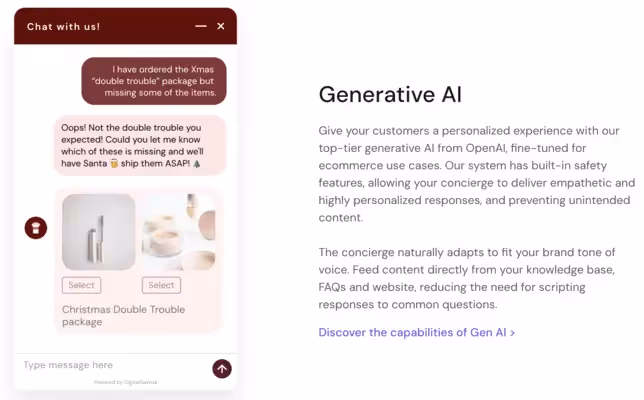 IA generativa da DigitalGenius