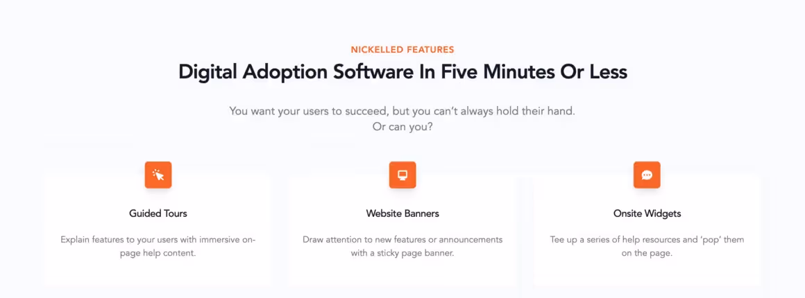 nickelled features client onboarding software