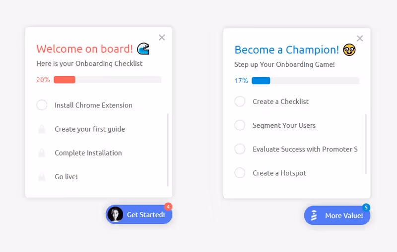 UserGuiding's progress bars