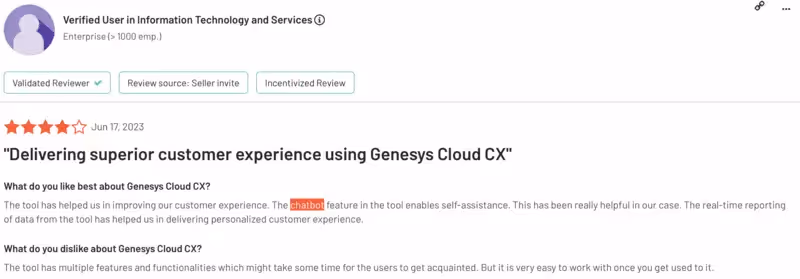 Avaliação da Genesys no G2