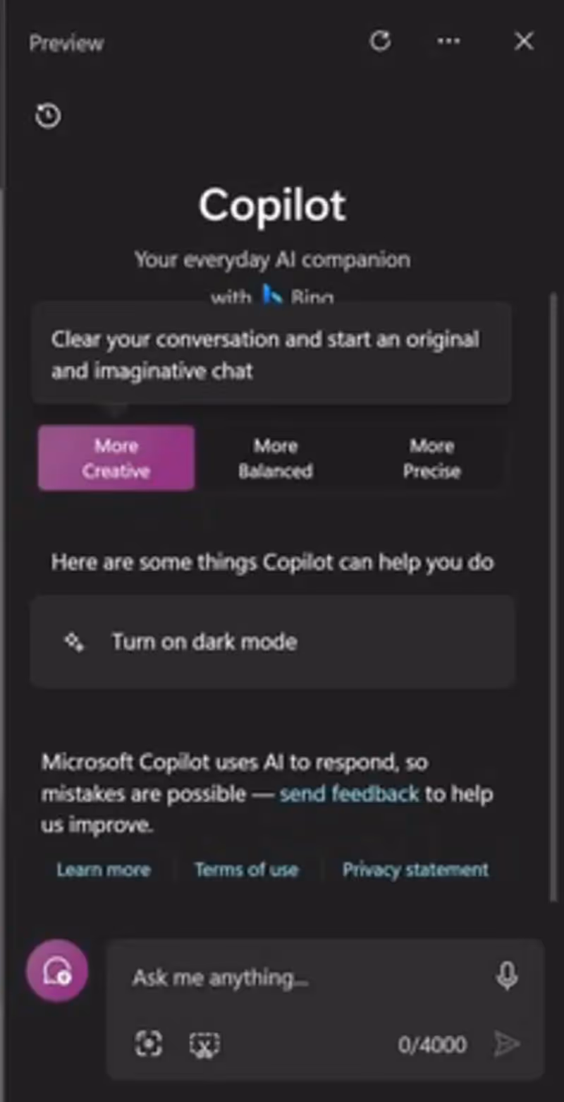 O assistente de IA do Microsoft Copilot pode ajudá-lo a fazer um brainstorming, elaborar um plano e muito mais