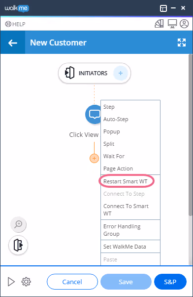 Añadir un paso de Smart Walk-Thru en WalkMe
