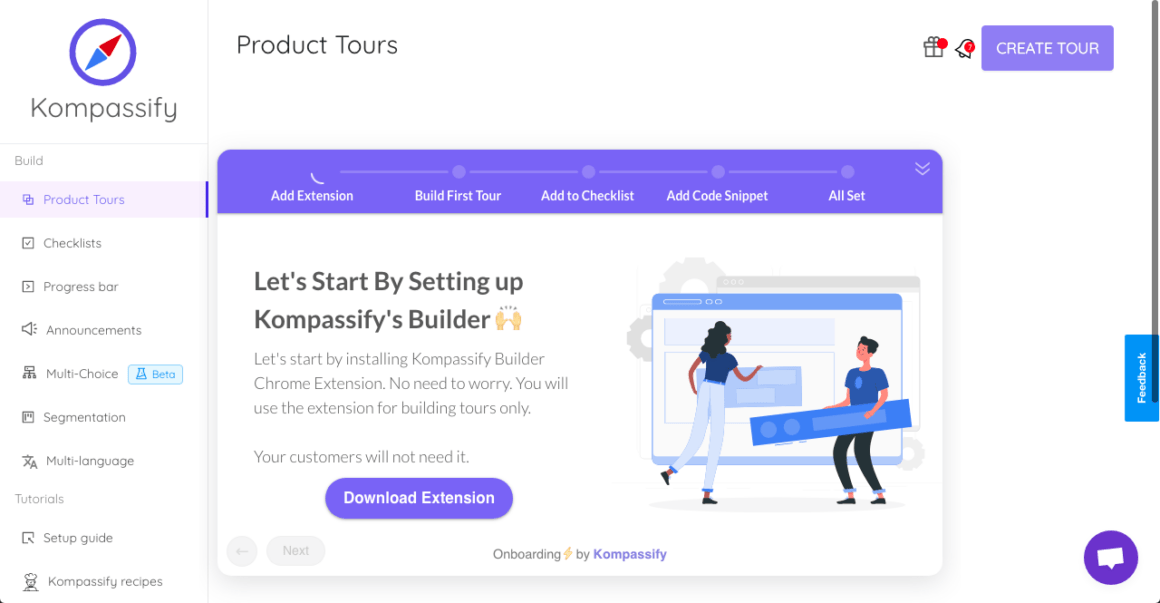 kompassify dashboard
