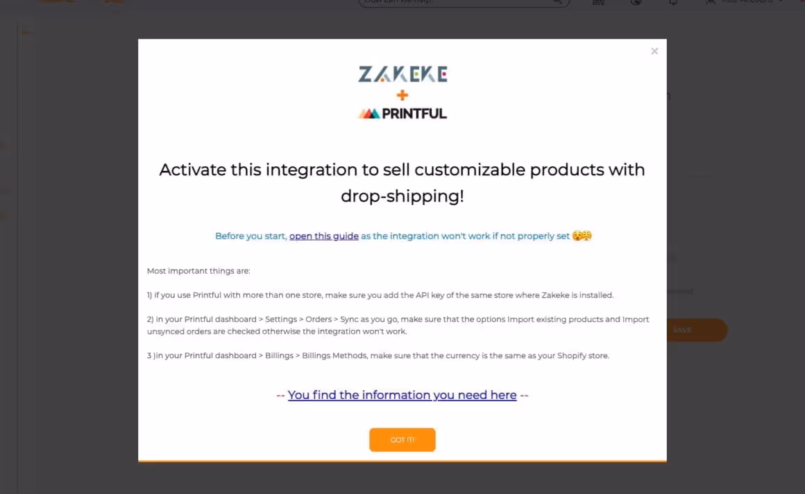zakeke in-app messaging