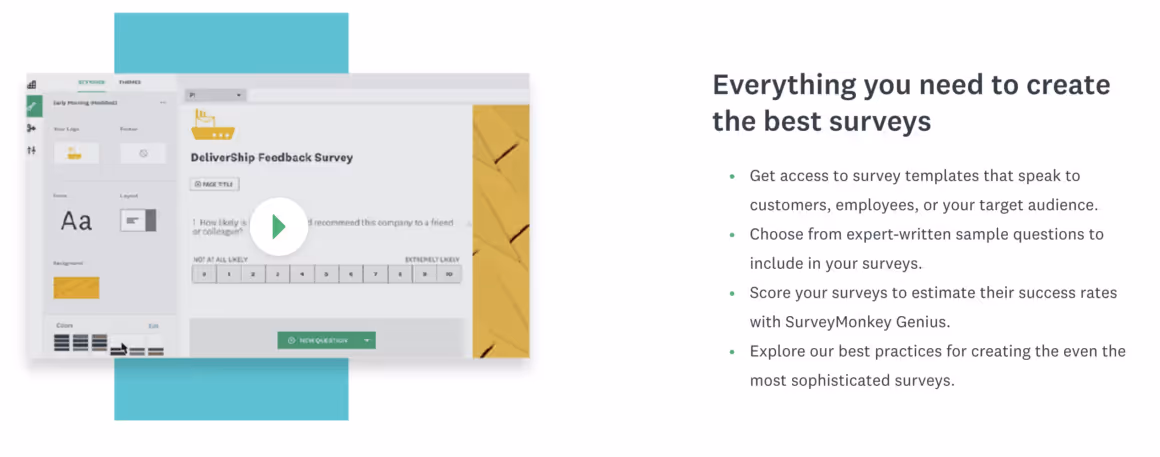 surveymonkey customer feedback tool example