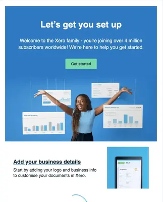 fintech onboarding xero email
