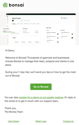 fintech onboarding email