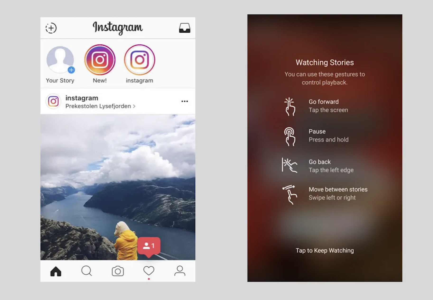 Instragram's feature discovery