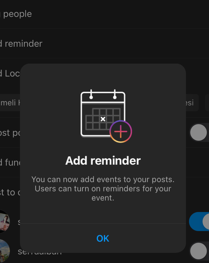 onboarding de novos recursos instagram