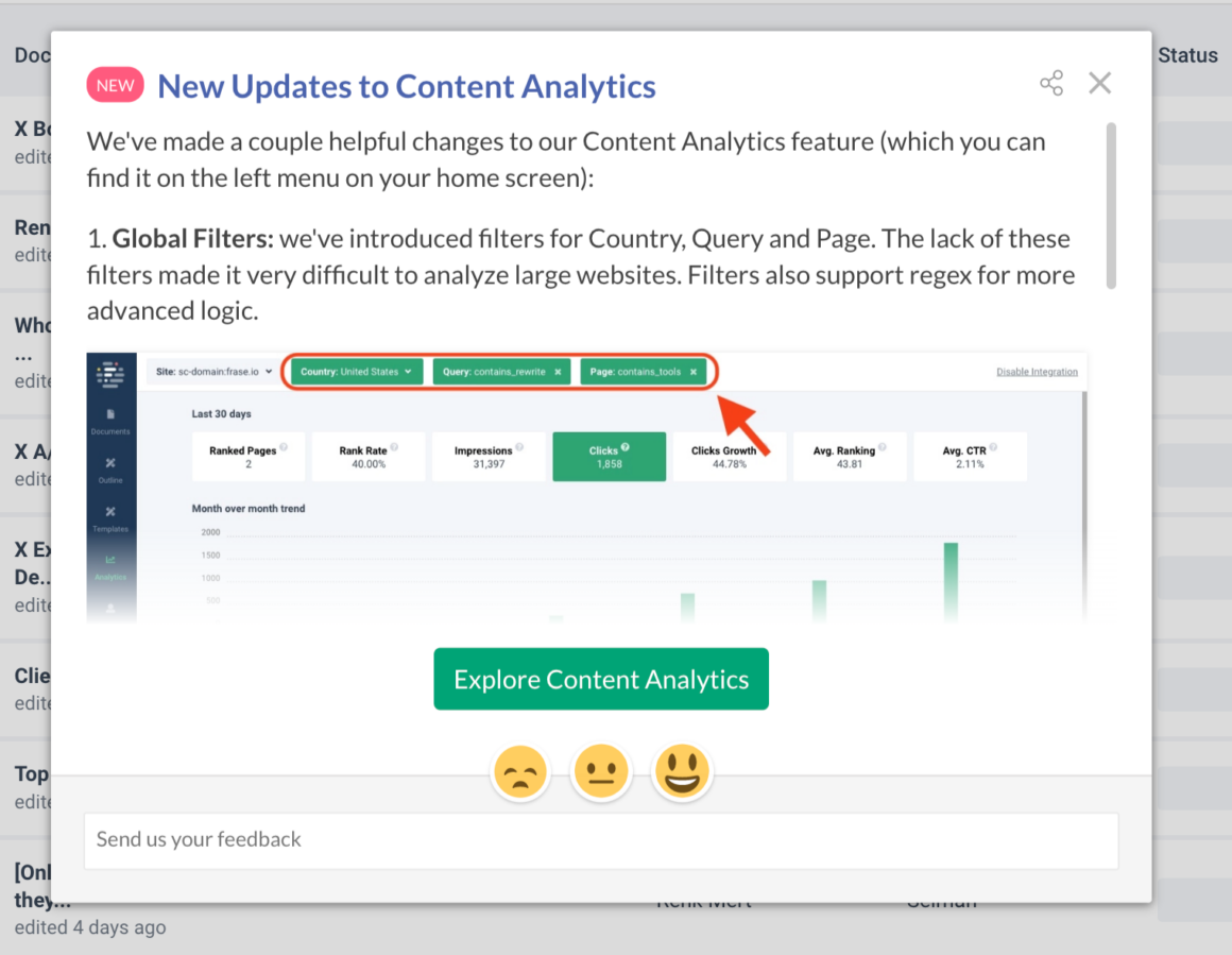 onboarding de novos recursos frase