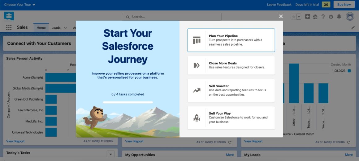 enterprise saas onboarding examples salesforce