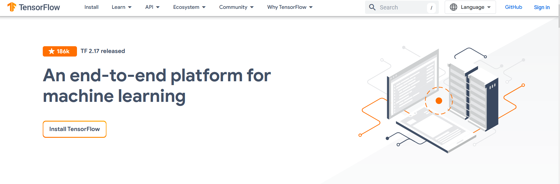 TensorFlow's machine learning platform