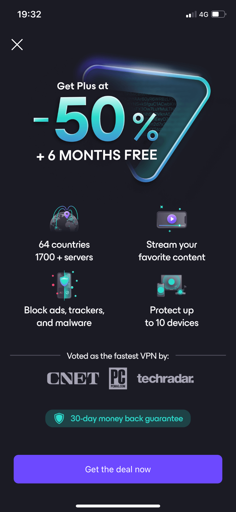 proton vpn in app marketing