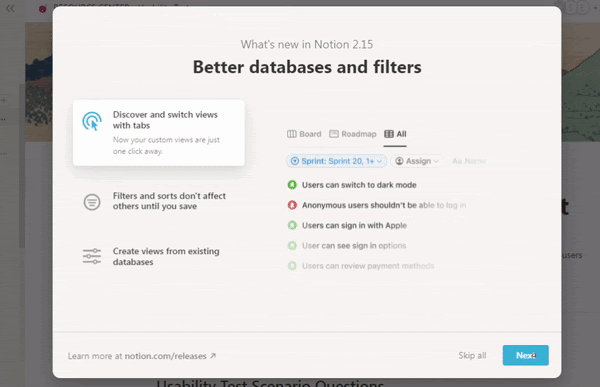 notion in app marketing