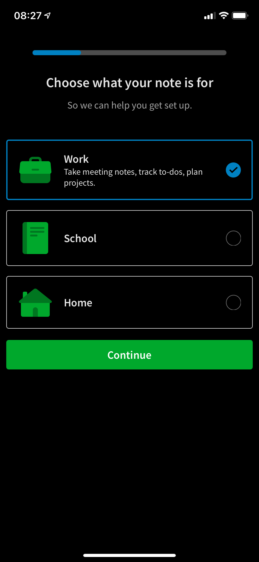 evernote app walkthrough
