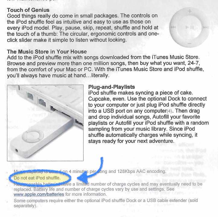 app walkthrough apple do not eat ipod shuffle