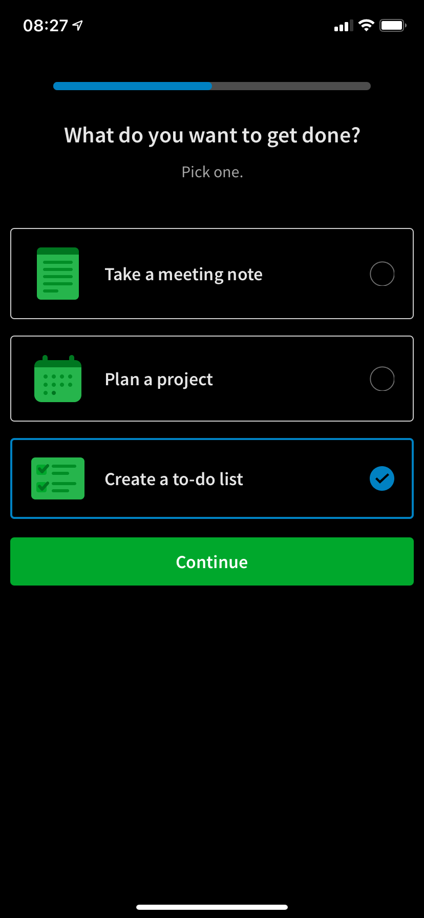 evernote app walkthrough sign up