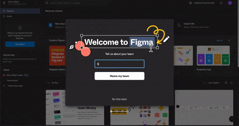 app walkthrough figma