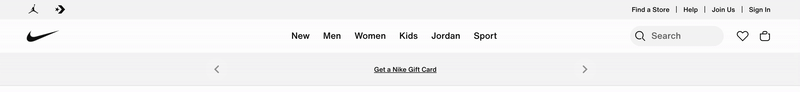 Nike's notification bar