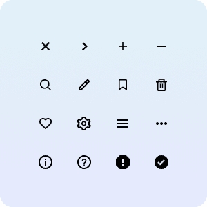 Icons for intuitive design