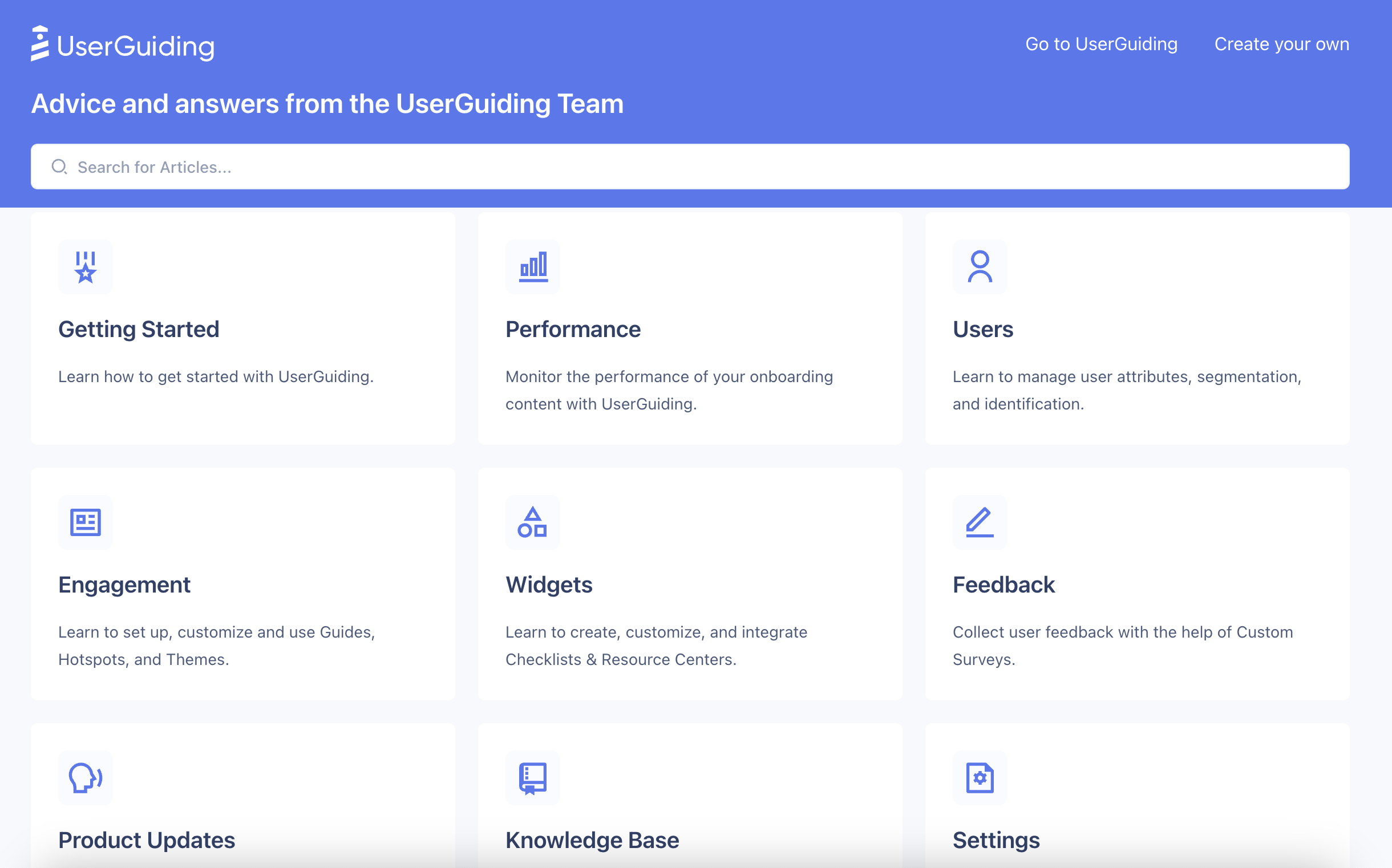 UserGuiding's knowledge base