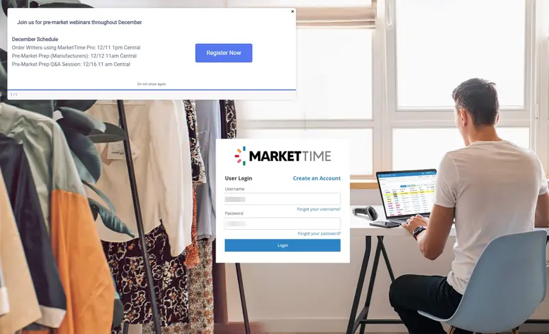 MarketTime's announcement modal made with UserGuiding