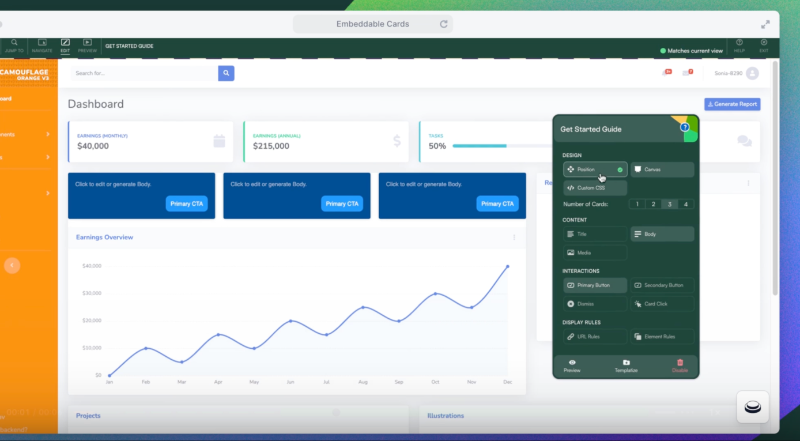 [Chameleon embeddable builder.