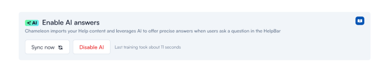Chameleon AI answers feature page.