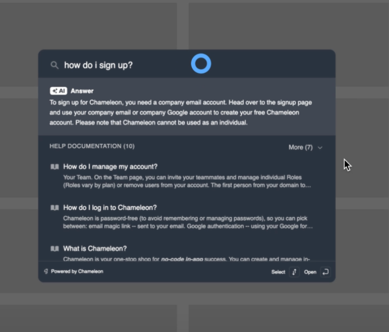 Chameleon AI answers.