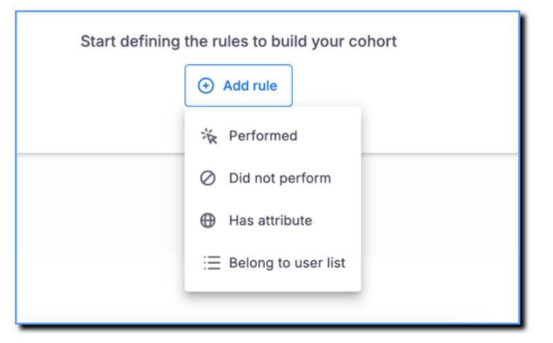 Whatfix cohort rules.