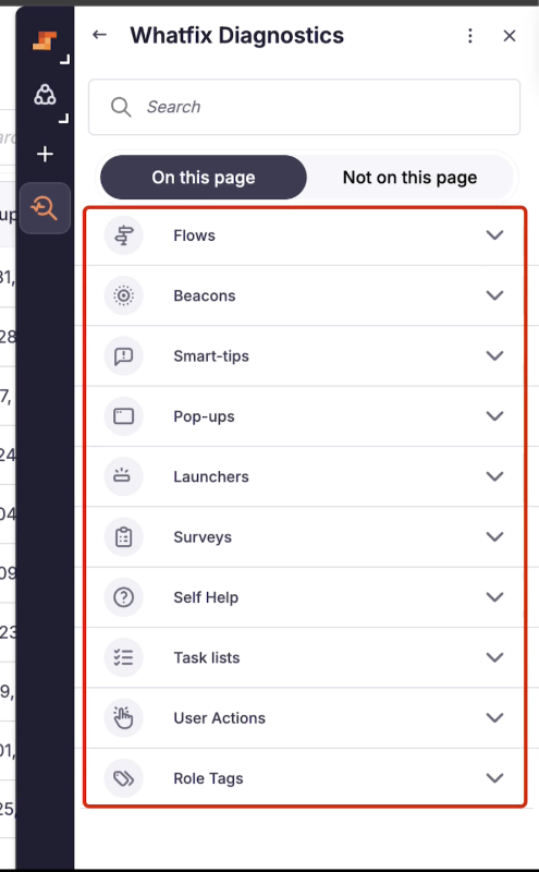 Whatfix diagnostics capabilities.