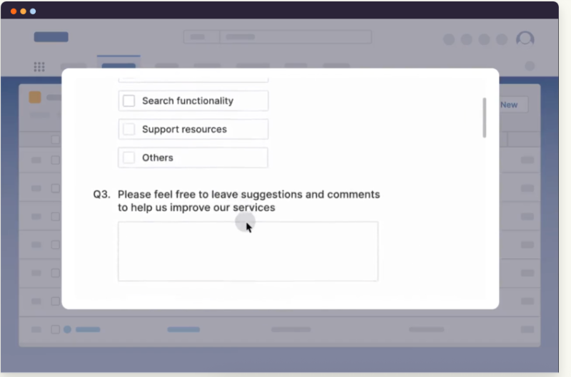 Whatfix’s end materials look boxy and outdated. Here’s an example survey.