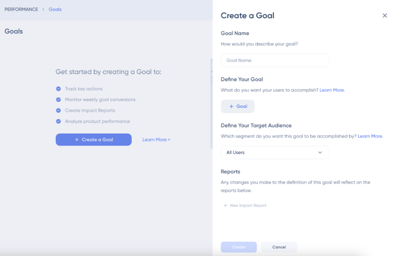 UserGuiding user engagement goal setting and tracking.
