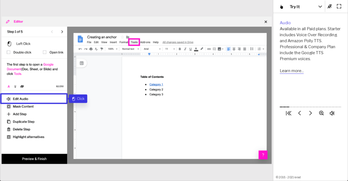 end-user training iorad