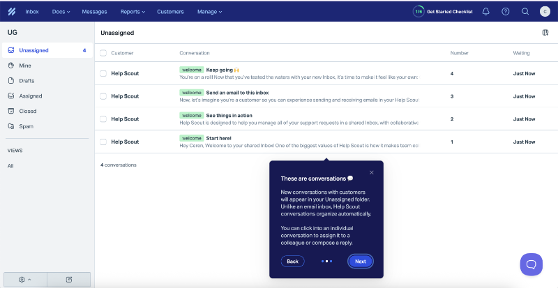 Help Scout’s product tour.