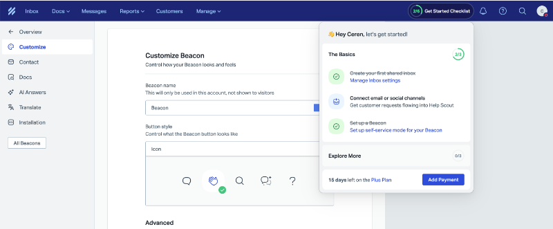 Help Scout’s onboarding checklist.