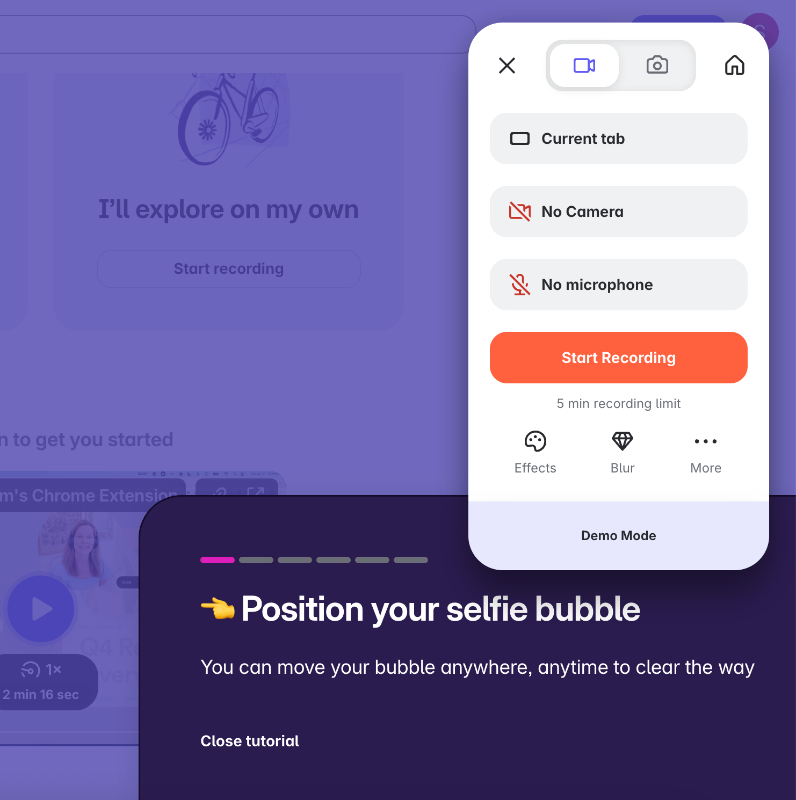 Loom’s interactive tutorial.