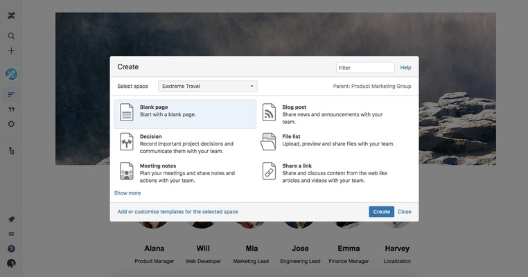 Knowledge base editor on Confluence.