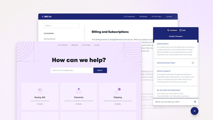 Help Scout’s knowledge base feature.