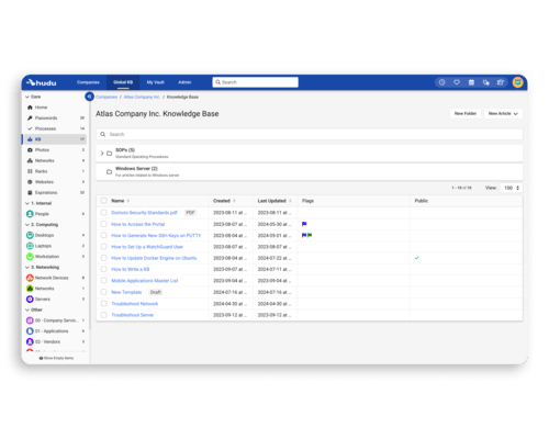 Hudu offers documentation for IT teams.
