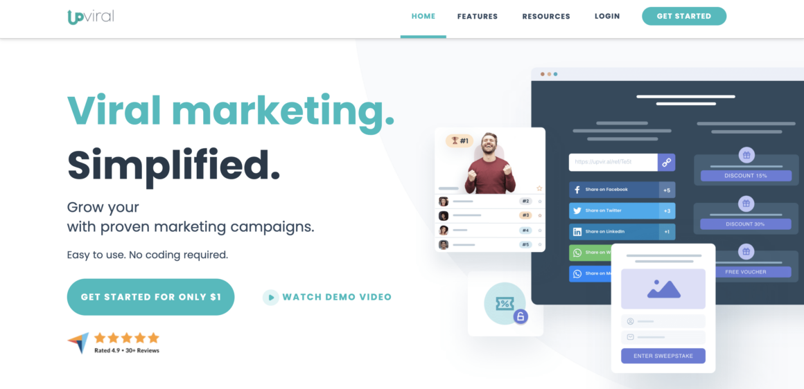 Upviral SaaS Gamification Example