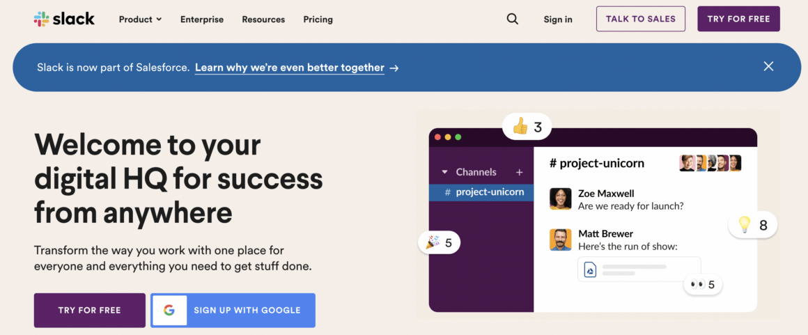 slack product-led company example