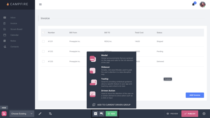 Userpilot’s flow builder