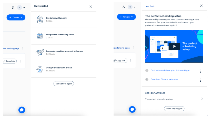 Calendly onboarding checklist.