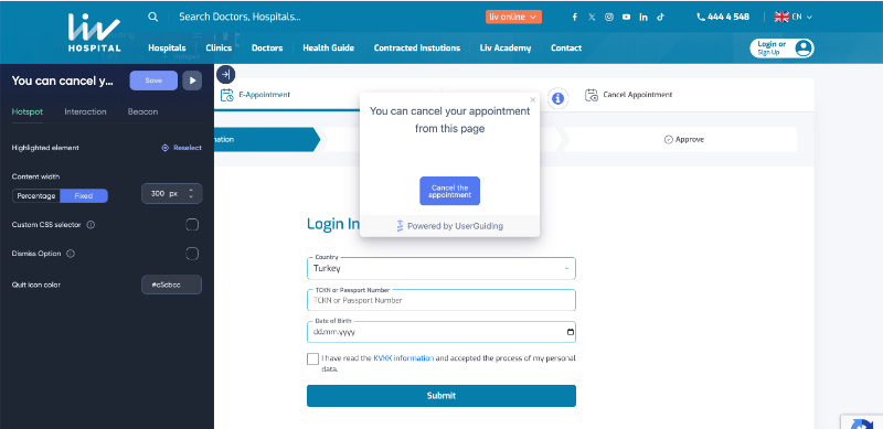 An example hotspot created with UserGuiding.