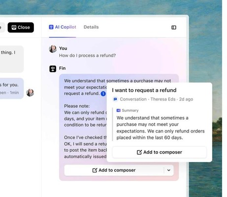 Intercom’s AI Co-pilot Fin