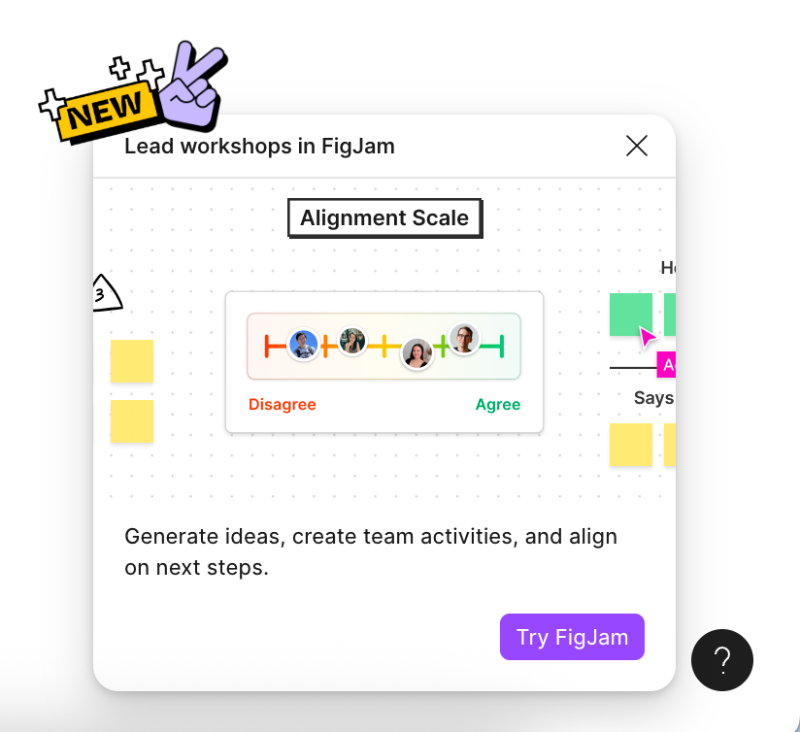 FigJam slideout modal.