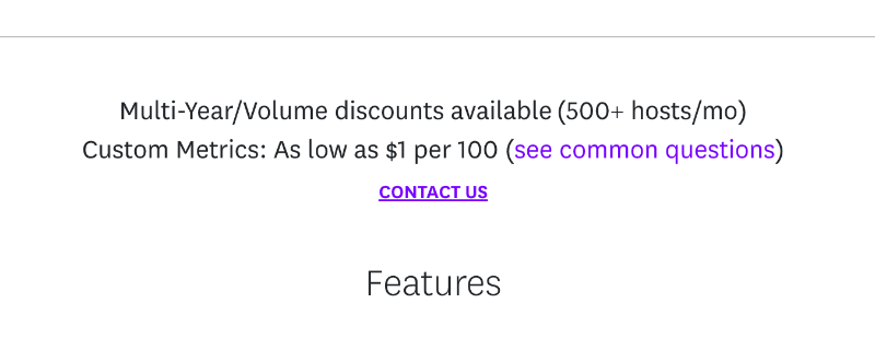 Datadog maintains transparency, even for additional discounts.