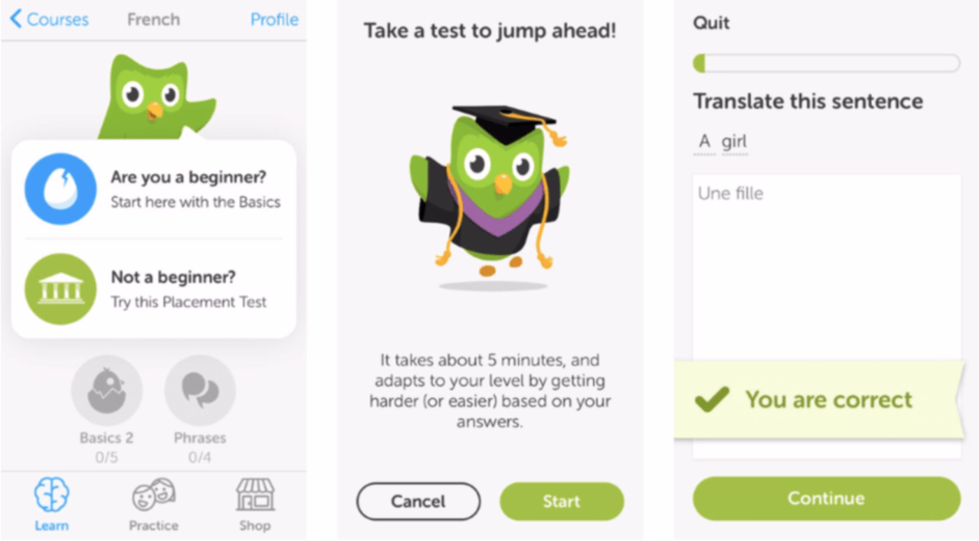 Duolingo’s Guided Tour.